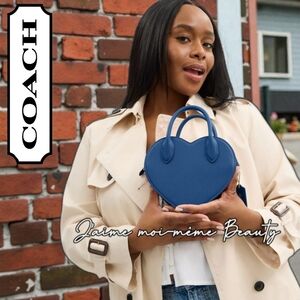 Coach RETAIL Blue Heart Shaped Crossbody Bag - Valentines- Factory Wrapped
